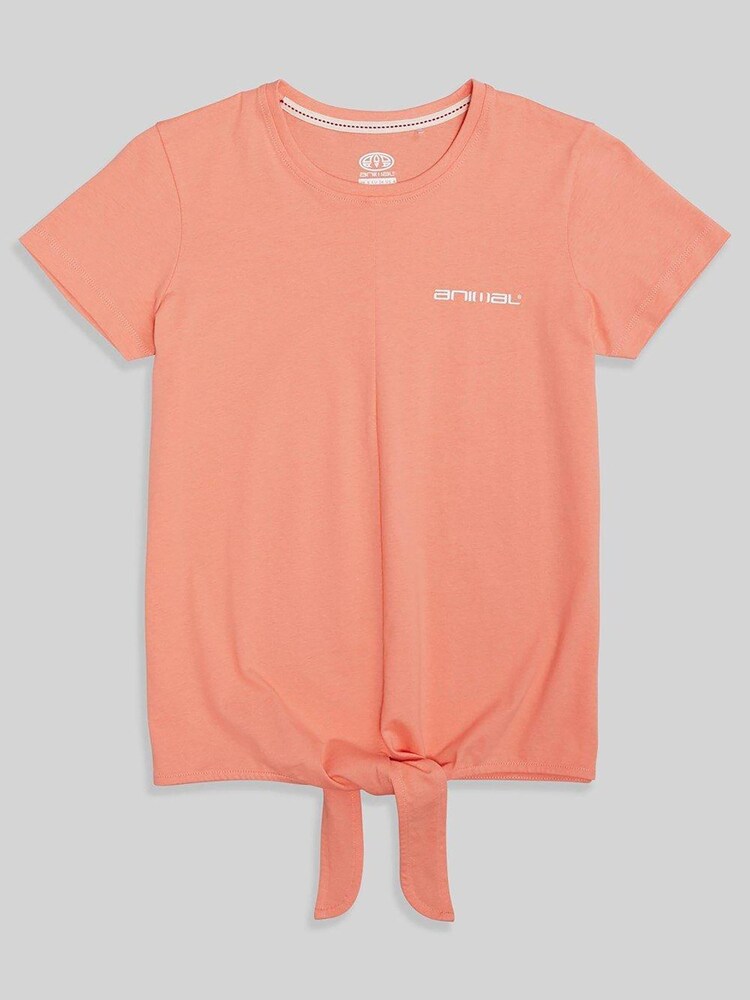 Animal Lexi Organic Womens Tie Front Graphic T-Shirt - Image 5 of 5