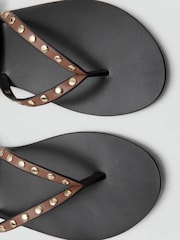 Mango Brown Studded Leather Sandals - Image 6 of 6