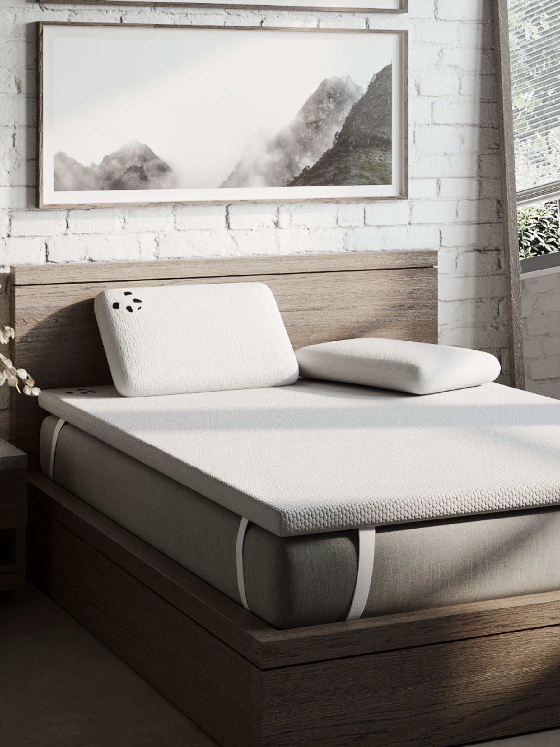Panda London White Bamboo Viscose Mattress Topper