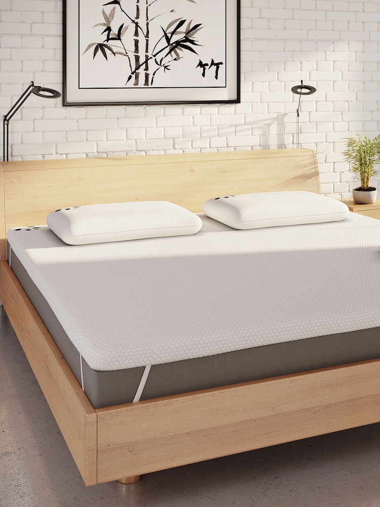 Panda London White Bamboo Viscose Mattress Topper - Image 4 of 6