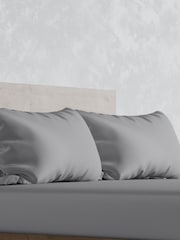 Panda London 2 Pack Silver Bamboo Viscose Pillowcases - Image 4 of 5