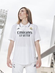 adidas White Real Madrid 22/23 Womens Home Jersey - Image 1 of 6