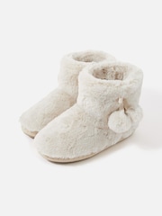 Accessorize Cream Supersoft Slipper Boots - Image 2 of 3