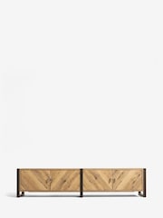 Dark Bronx Chevron Oak Effect Up to 80 inch Slim TV Unit - Image 5 of 10