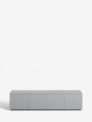 Grey Sloane Glass Collection Luxe Up to 80" TV Stand - Image 5 of 9
