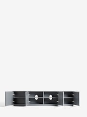 Grey Sloane Glass Collection Luxe Up to 80" TV Stand - Image 6 of 9