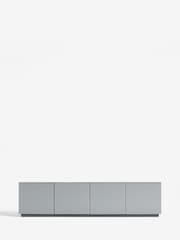 Grey Sloane Glass Collection Luxe Up to 80" TV Stand - Image 8 of 9