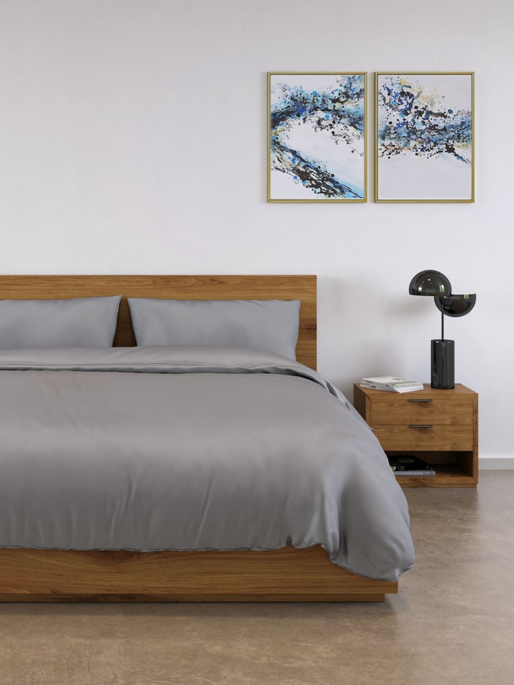 Panda London Silver Bamboo Viscose Fitted Sheet - Image 2 of 4