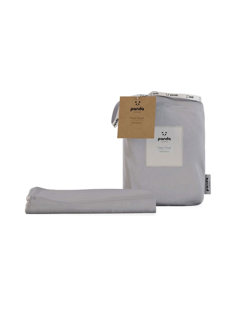 Panda London Silver Bamboo Viscose Fitted Sheet - Image 4 of 4