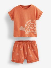 Green/Yellow Safari Baby T-Shirts And Shorts 6 Piece Set - Image 2 of 5