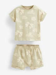 Green/Yellow Safari Baby T-Shirts And Shorts 6 Piece Set - Image 3 of 5