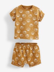 Green/Yellow Safari Baby T-Shirts And Shorts 6 Piece Set - Image 4 of 5