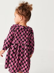 Blue Printed Velvet Dress (3mths-7yrs) - Image 2 of 5