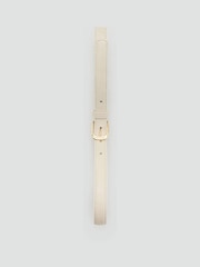 Mango Cream Textured Skinny Belt - Image 3 of 4