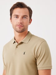 Stone Regular Fit Short Sleeve Pique Polo Shirt - Image 4 of 5