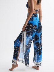 Reiss Blue Ginnie Printed Resort Trousers - Image 7 of 7