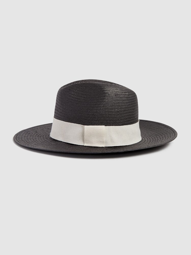 Reiss Black Arabella Straw Hat - Image 2 of 5