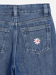 ARKET Blue Embroidered Wide Leg Jeans - Image 3 of 3