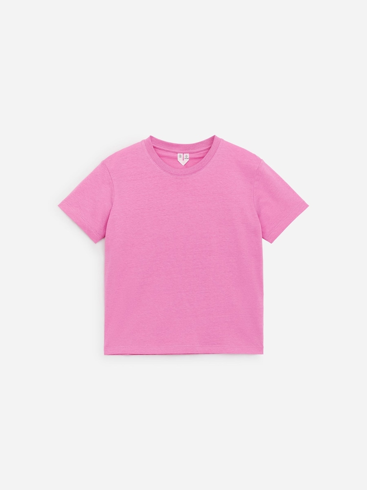 ARKET Pink/Yellow Stripe Crew Neck T-Shirts Set of 2 - Image 3 of 3 ARKET Pink/Yellow Stripe Crew Neck T-Shirts Set of 2 - Image 3 of 3