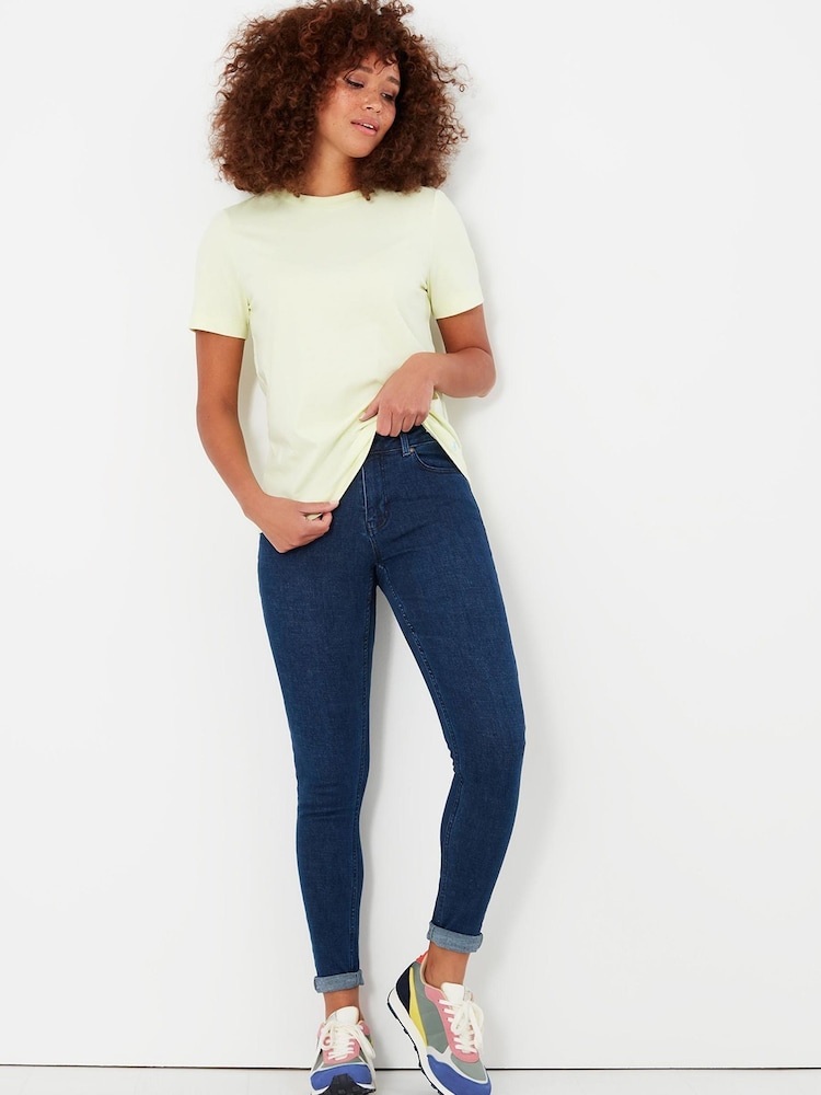 indigo - Joules Monroe High Rise Stretch Skinny Jeans - Image 3 of 5