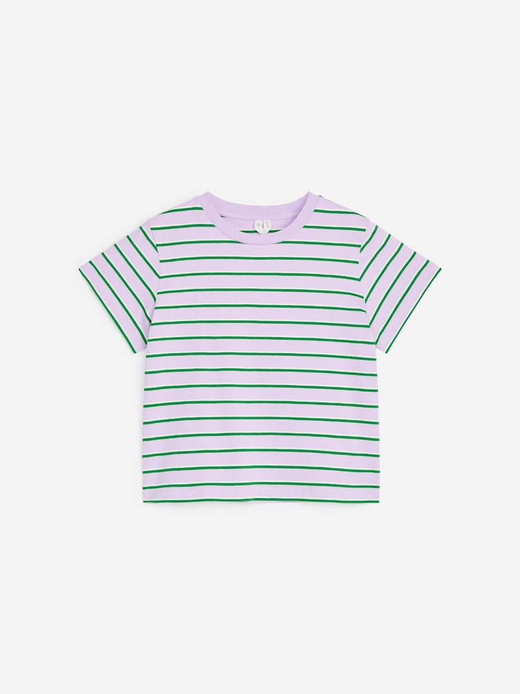 ARKET Purple Wide-Fit T-Shirt - Image 1 of 3 ARKET Purple Wide-Fit T-Shirt - Image 1 of 3