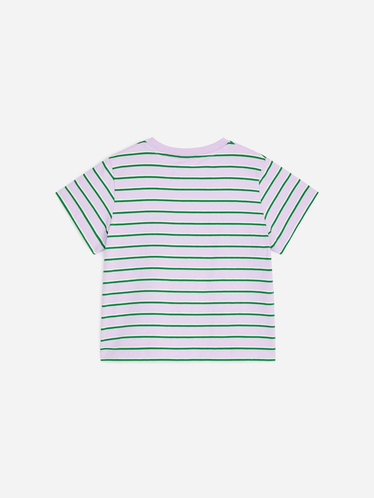 ARKET Purple Wide-Fit T-Shirt - Image 2 of 3 ARKET Purple Wide-Fit T-Shirt - Image 2 of 3