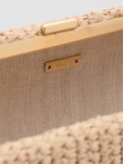 Mango Brown Woven Detail Shoulder Bag - Image 4 of 4