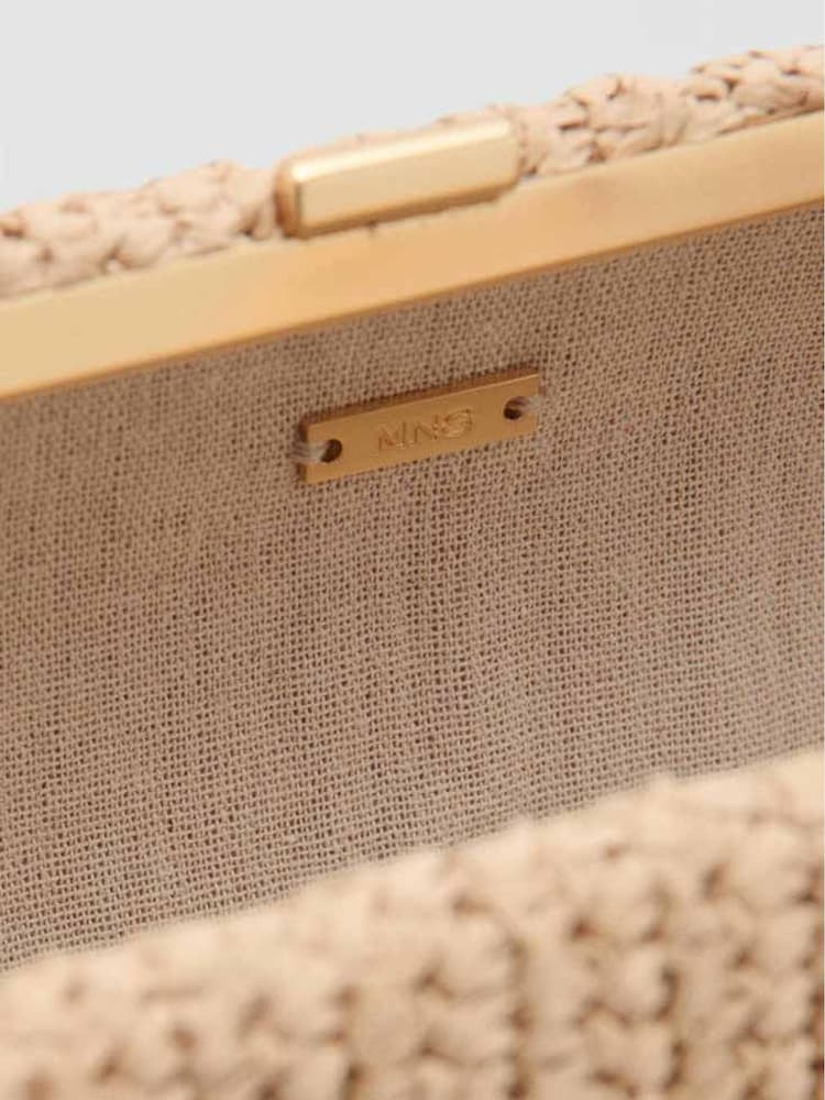 Mango Brown Woven Detail Shoulder Bag - Image 4 of 4