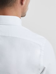 Reiss White Greenwich Soft Wash Button Down Oxford Shirt - Image 8 of 8