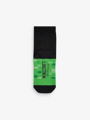 Minecraft Black 5 Pack Cotton Rich Socks - Image 2 of 6