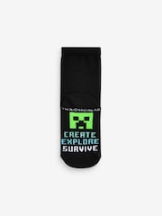 Minecraft Black 5 Pack Cotton Rich Socks - Image 6 of 6