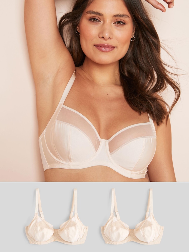 Nude DD+ Non Pad Full Cup Bras 2 Pack - Image 1 of 13