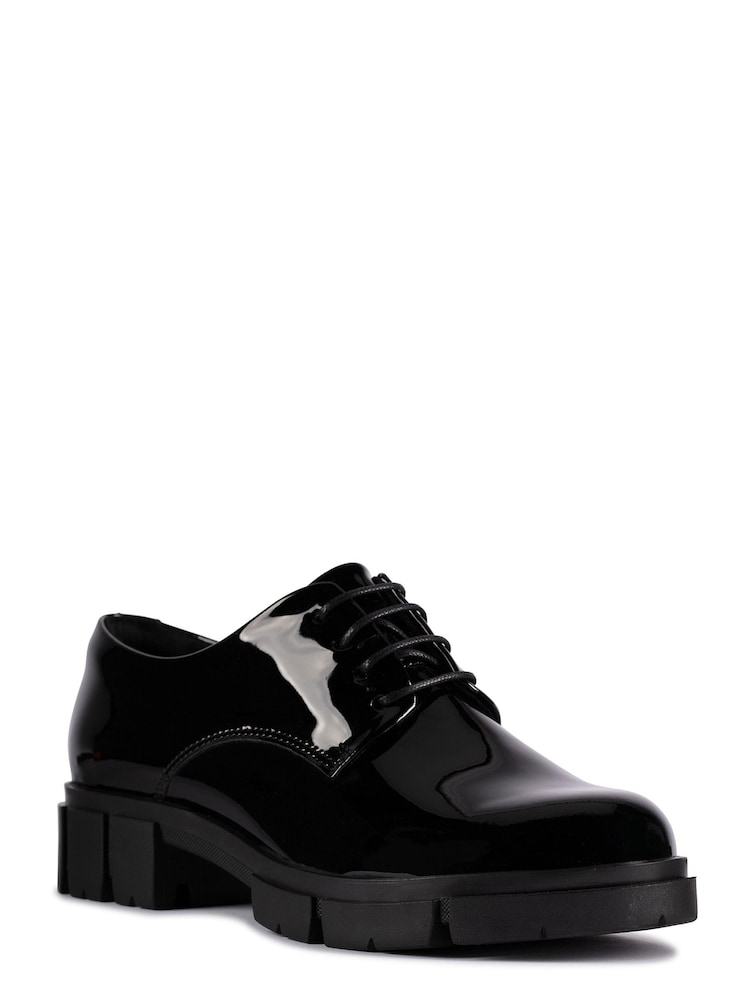 Clarks Black Pat Teala Lace Shoes - Image 4 of 7