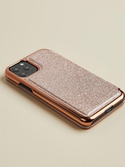 Ted Baker Pink Zoelee Glitter Iphone 11 Pro Mirror Case - Image 3 of 4