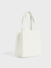 Ted Baker White Reptcon Croc Detail Small Icon Bag - Image 1 of 4