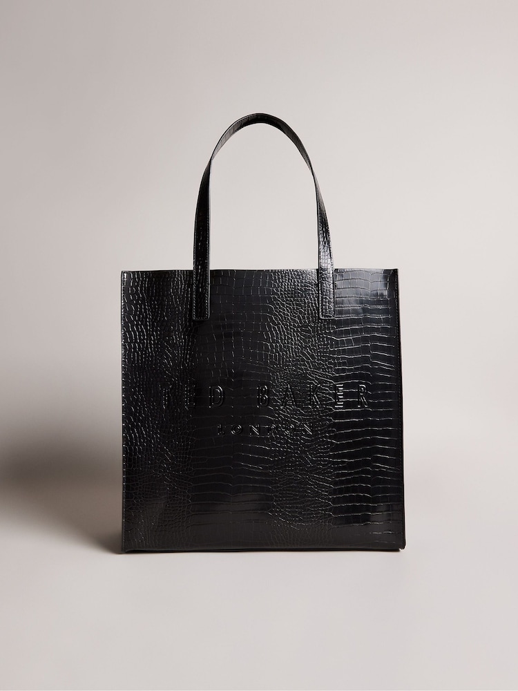 Черный - Большая сумка с эффектом крокодиловой кожи Ted Baker croccon - Image 2 of 5