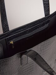 Черный - Большая сумка с эффектом крокодиловой кожи Ted Baker croccon - Image 5 of 5
