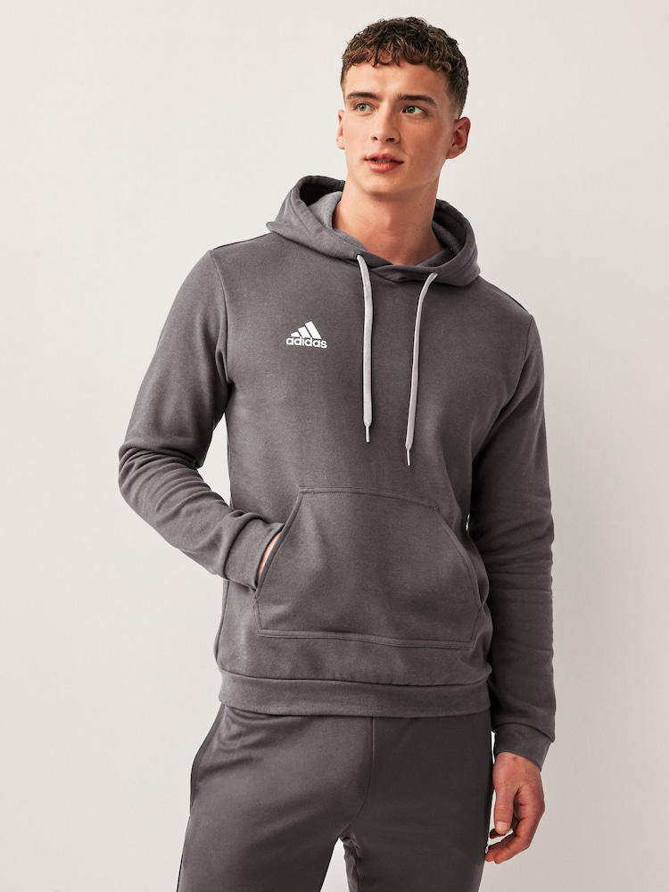 adidas Grey Entrada Sweat Hoodie - Image 1 of 4