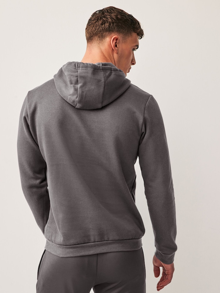 adidas Grey Entrada Sweat Hoodie - Image 2 of 4
