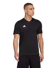 adidas Black Entrada 22 100% Cotton T-Shirt - Image 1 of 8
