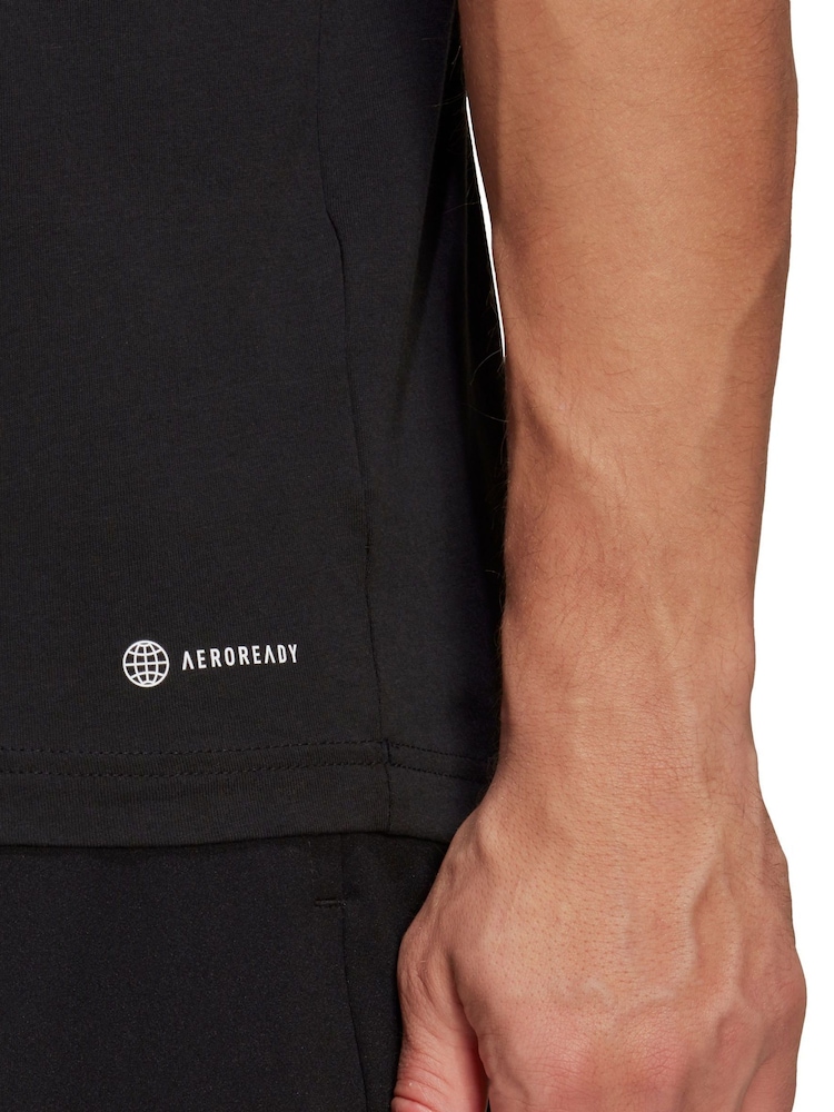 adidas Black Entrada 22 100% Cotton T-Shirt - Image 7 of 8