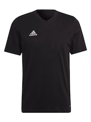 adidas Black Entrada 22 100% Cotton T-Shirt - Image 8 of 8