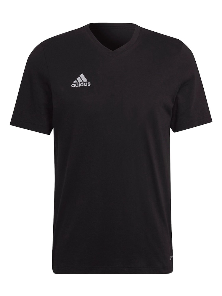 adidas Black Entrada 22 100% Cotton T-Shirt - Image 8 of 8