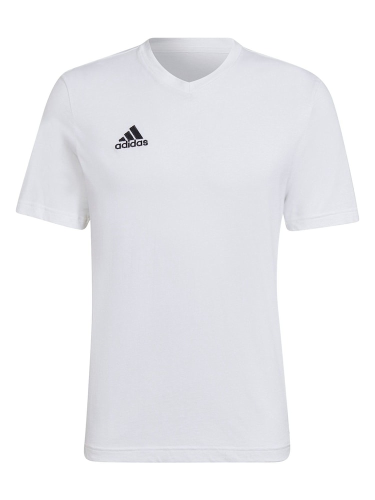 adidas White Entrada 22 100% Cotton T-Shirt - Image 5 of 5