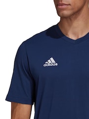 adidas Navy Blue Entrada 22 100% Cotton T-Shirt - Image 4 of 6