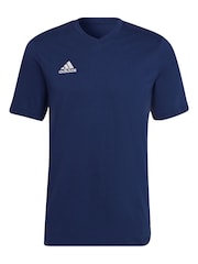 adidas Navy Blue Entrada 22 100% Cotton T-Shirt - Image 6 of 6