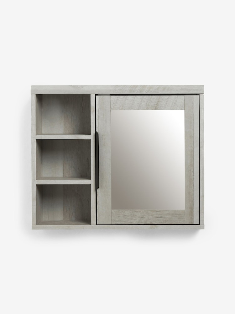 Grey Bronx Grey Mirrored Wall Cabinet - Image 2 of 6