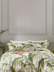 Sanderson Green Botanical 200 Thread Count Cotton Sateen Palm House Fitted Sheet - Image 2 of 4