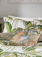 Sanderson Green Botanical 200 Thread Count Cotton Sateen Palm House Fitted Sheet - Image 3 of 4