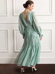 Light Green Lace Waist Dress - Image 2 of 5